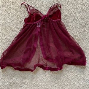 Red baby doll night set